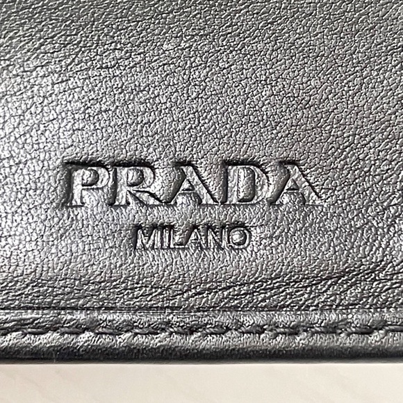 Prada black soft calfskin leather vertical breast pocket wallet - Picture 8 of 11